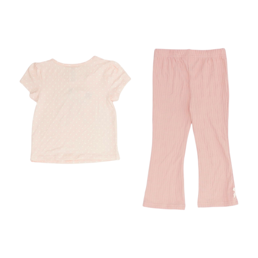 Pink Polka Dot Short Sleeve Set