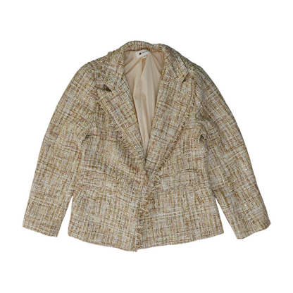 Beige Abstract Blazer