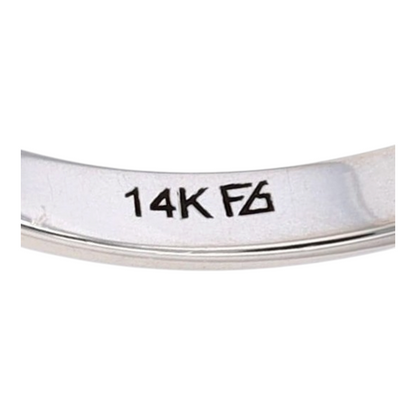 14K White Gold Band Ring