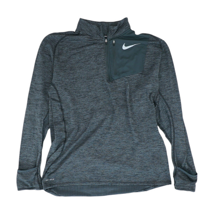 Gray Solid 1/4 Zip Pullover