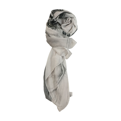 Gray Graphic Scarf
