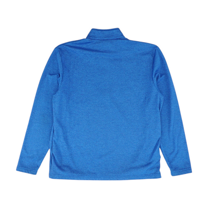Blue Solid 1/4 Zip Pullover