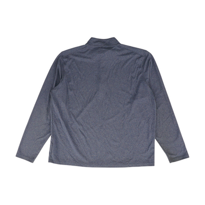 Blue Solid 1/4 Zip Pullover