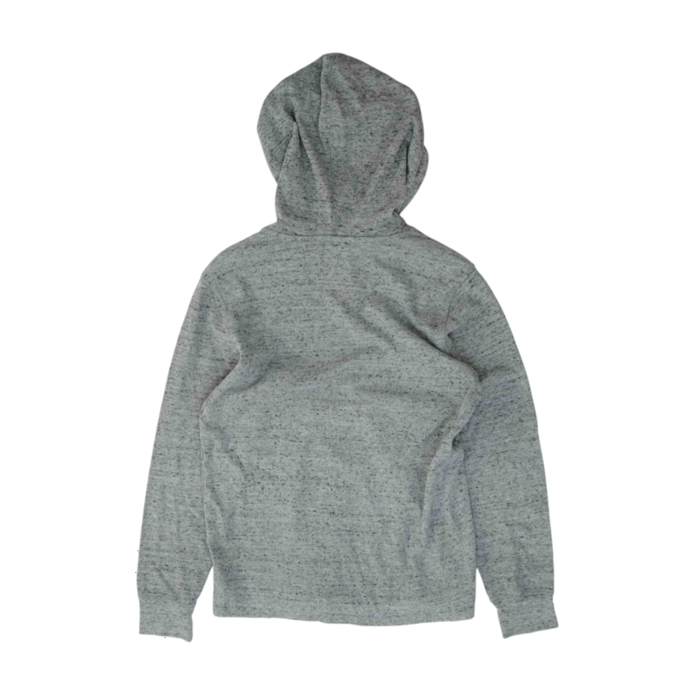 Gray Solid Hoodie Pullover