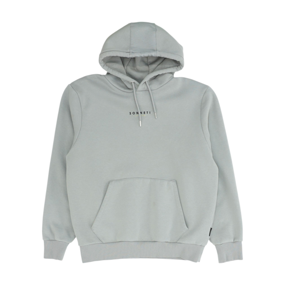 Gray Solid Hoodie Pullover