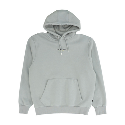 Gray Solid Hoodie Pullover