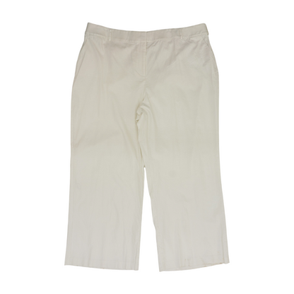 White Plus Wide Leg Pants