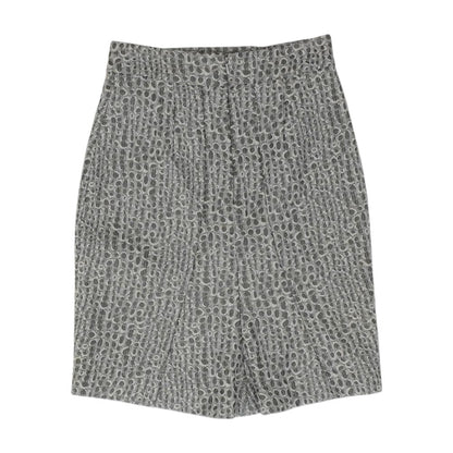 Gray Animal Print Midi Skirt