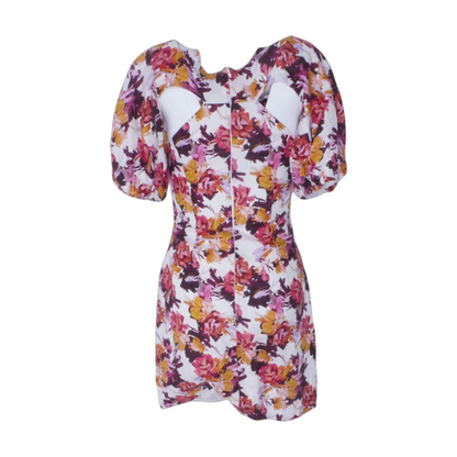 White Floral Mini Dress