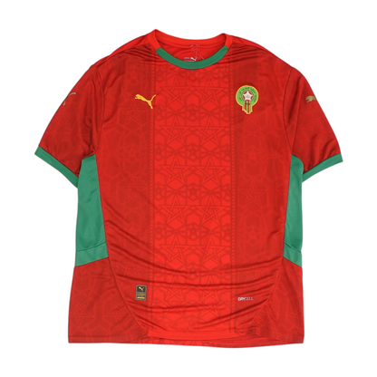 Men's Red Royal Moroccan Football Federation Short Sleeve Jersey