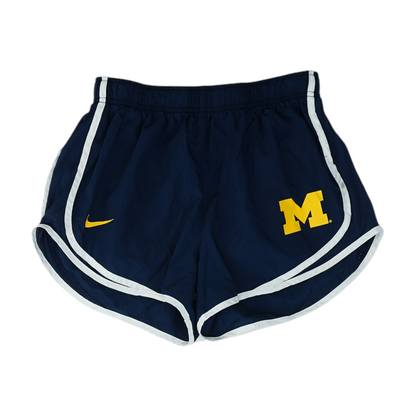 Navy Michigan Wolverines Solid Active Shorts