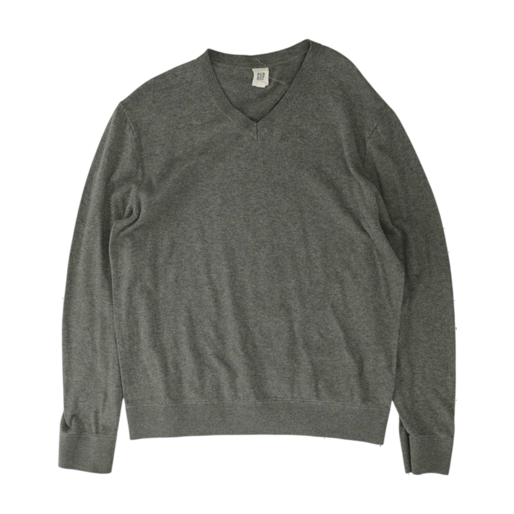 Gray Solid Pullover Sweater