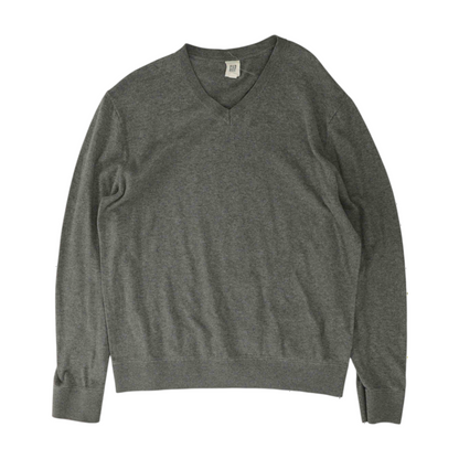 Gray Solid Pullover Sweater