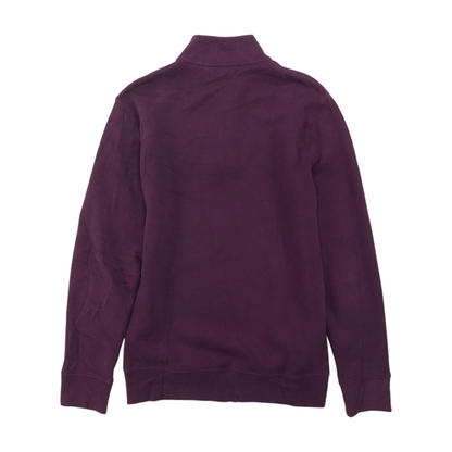 Purple Tall Solid 1/4 Zip Pullover