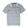 White Striped Short Sleeve Polo