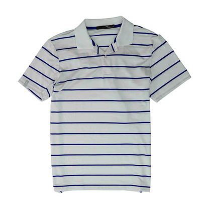 White Striped Short Sleeve Polo