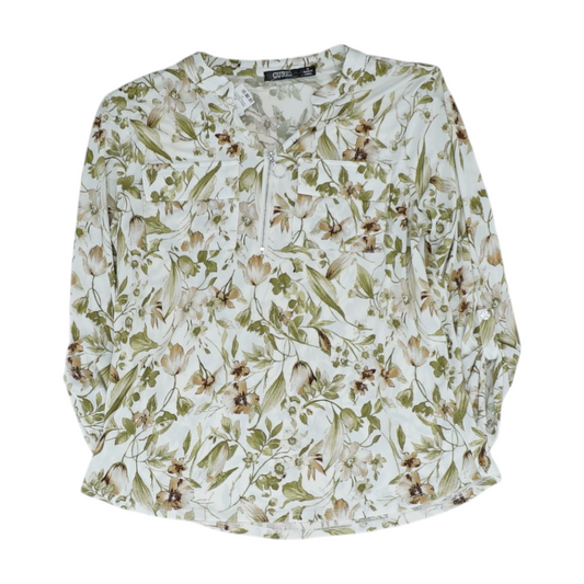 White Floral Blouse