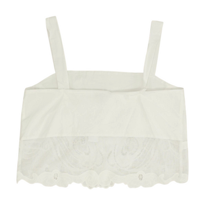 White Cropped Blouse