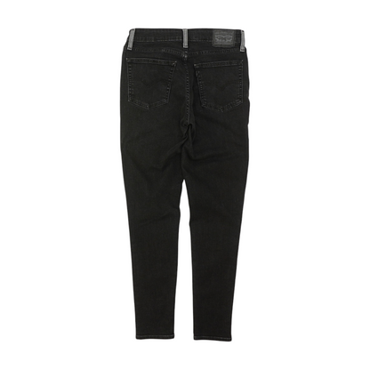 Black Color Block Skinny Jeans
