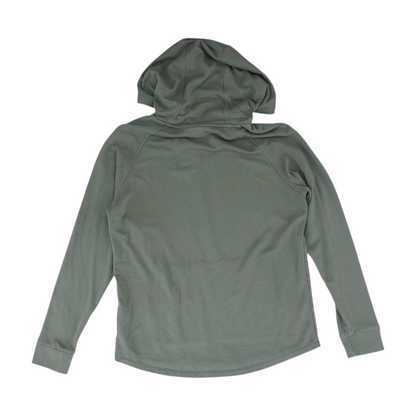 Green Solid Hoodie Pullover