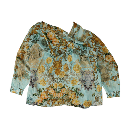 Blue Plus Floral Blouse