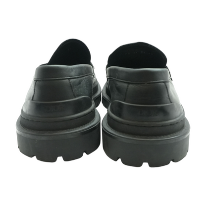Black CD Explorer Leather Loafers
