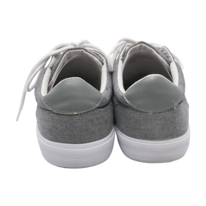 Gray Lace-Up Casual Shoes
