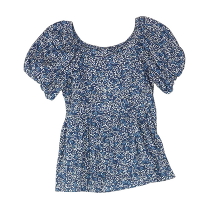 Blue Floral Blouse