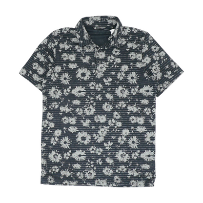 Navy Floral Short Sleeve Polo