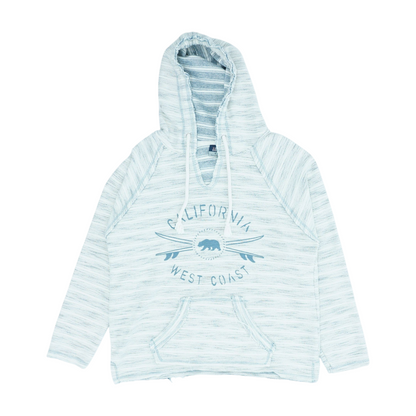 Blue Striped Hoodie Pullover