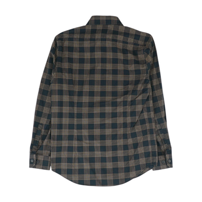 Black Plaid Long Sleeve Button Down