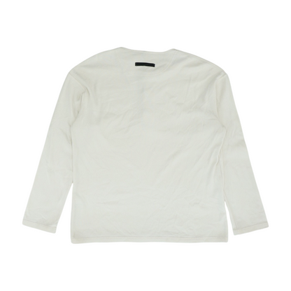 Cream Solid Henley T-Shirt