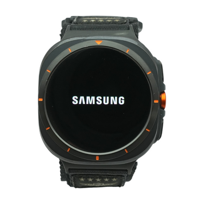 47mm Galaxy Watch Ultra Blue Smartwatch Black Band S/M