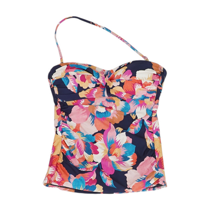 Navy Floral Swim Top