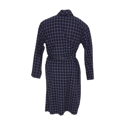 Navy Check Robe