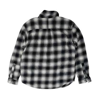 Black Plaid Flannel Button Down