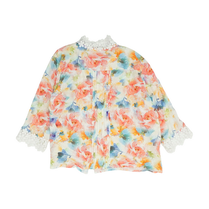 Multi Plus Floral Button Down