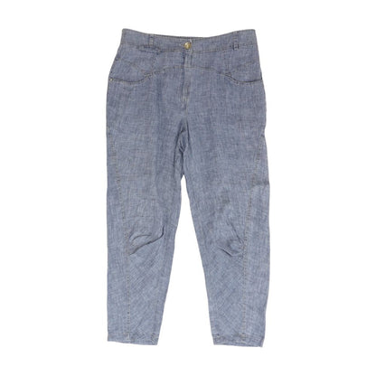 Blue Solid Pants