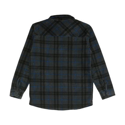 Gray Plaid Long Sleeve Button Down