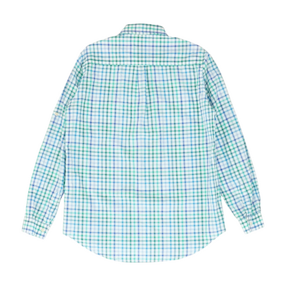 Green Check Long Sleeve Button Down