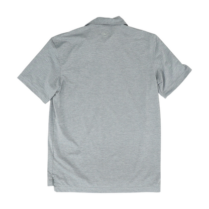 Gray Striped Short Sleeve Polo