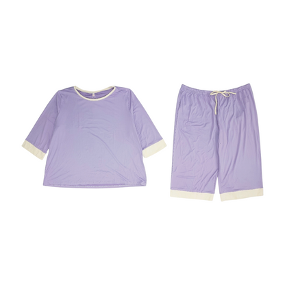 Purple Plus Solid Pant Set