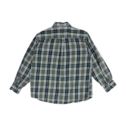 Green Plaid Flannel Button Down