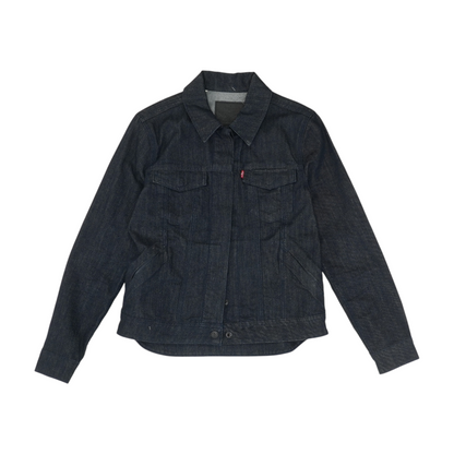 Navy Solid Denim Jacket