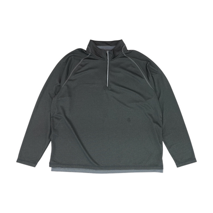 Gray Solid 1/4 Zip Pullover