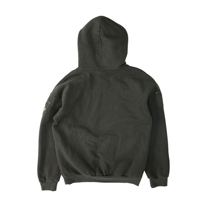 Gray Solid Hoodie Pullover