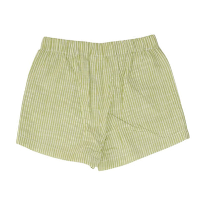 Green Striped Chino Shorts