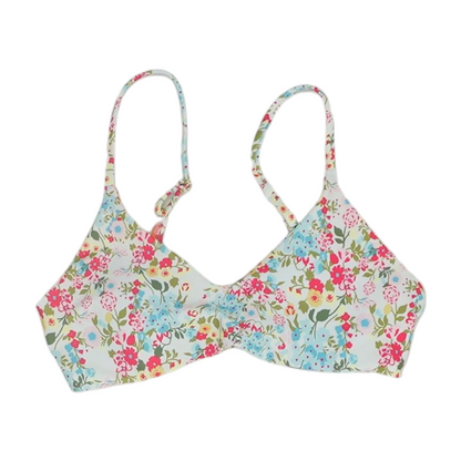 White Floral Swim Top