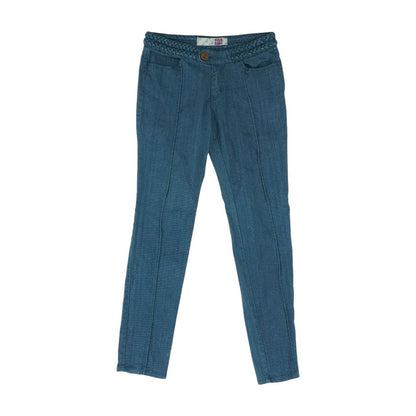 Blue Solid Pants