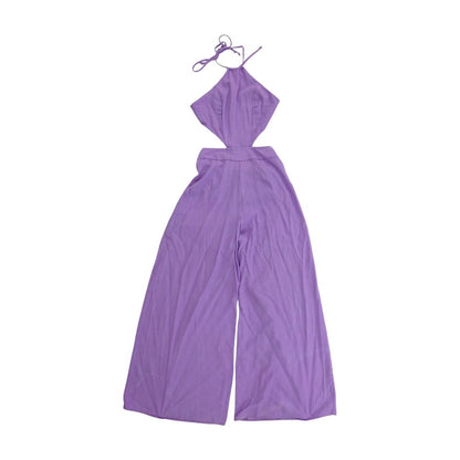 Purple Solid Jumpsuit